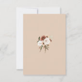 Cartons Réponse Peach Rustic Terracotta Verdure Mariage Floral (Dos)