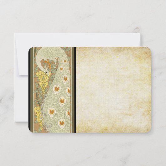 Cartons Réponse Peacock Art Déco (Dos)