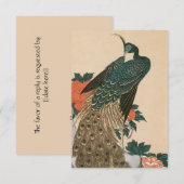 Cartons Réponse Peacock et Peonies par Mariage Hiroshige (Devant / Derrière)