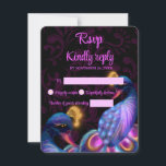 Cartons Réponse Peacock Jewel Tones Mariage Floral Moody violet<br><div class="desc">Peacock Jewel Tones Mariage Floral Moody violet carte RSVP Faites de répondre à votre invitation une expérience délicieuse. Cette carte de réponse rsvp de mariage ne demande pas seulement la participation; c'est une déclaration d'élégance qui améliore l'expérience globale de votre événement. Personnalisez le texte selon votre souhait :) Ce produit...</div>
