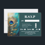 Cartons Réponse Peacock plumes marbré noir luxe turquoise élégant<br><div class="desc">Placé contre un arrière - plan bleu turquoise clair est une plume de paon unique qui semble briller et briller. La prune serpente le bord gauche de la carte et a des modèles blancs modifiables à droite qui peuvent être personnalisés selon vos besoins. Ce design luxueux et élégant est idéal...</div>