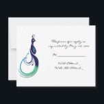 Cartons Réponse Peacock précieux en violet, Turquoise et vert<br><div class="desc">Symbole de la beauté, le paon a inspiré ce design unique appelé Peacock Precious en Mariage violet, Turquoise et vert. Un beau paon stylisé en violet, turquoise et vert se trouve dans le coin inférieur droit du cadre violet assorti. Cet ensemble contient des invitations, enregistrer les cartes de date, les...</div>