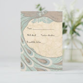 Cartons Réponse Peacock Vintage bleu Brown (Debout devant)