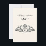 Cartons Réponse Peacocks vintages Monogram Ivory BG<br><div class="desc">Peacocks vintages avec Monogramme - Couleur Arrière - plan ivoire Invitations personnalisables et accessoires avec une image stylisée vintage d'un Peacocks avec Monogramme. Vous pouvez facilement modifier ces produits en ajoutant des champs de texte, en supprimant des champs de texte existants, en modifiant des images de conception ou en ajoutant...</div>