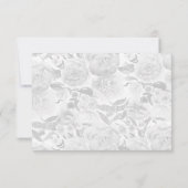 Cartons Réponse Pêche et fleurs de corail mariage floral (Dos)