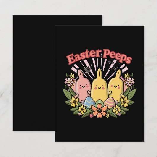 Cartons Réponse Peeps de Pâques (Devant / Derrière)