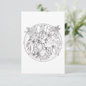 Cartons Réponse Peins-toi un motif tropical (Debout devant)