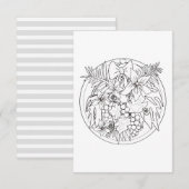 Cartons Réponse Peins-toi un motif tropical (Devant / Derrière)