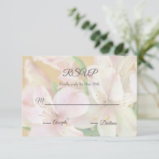 Cartons Réponse Peinture Alstromeria douce (Debout devant)