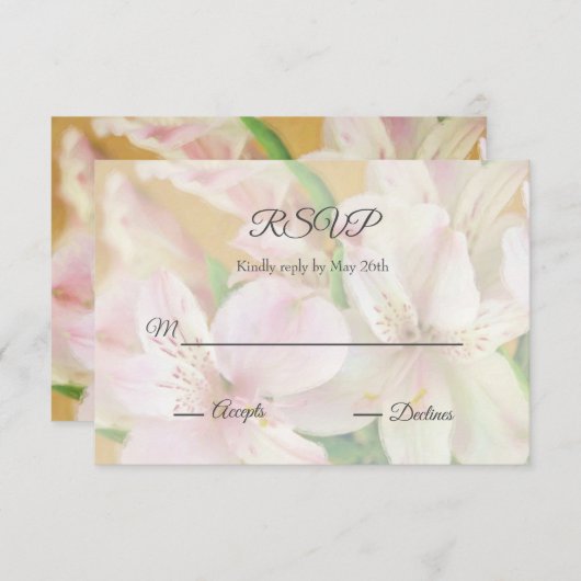 Cartons Réponse Peinture Alstromeria douce (Devant / Derrière)