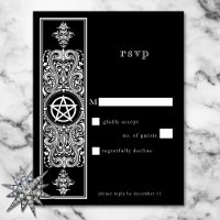 Pentagramme gothique étoile noir blanc Mariage