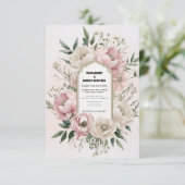 Cartons Réponse Peonys rose et verdure Boho romantique (Debout devant)