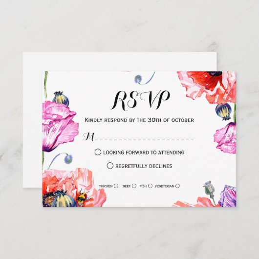 Cartons Réponse Pépites Rsvp. (Devant / Derrière)