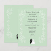 Cartons Réponse Peppermenthe Couleur Mariée Et Mariage De Concepti (Devant / Derrière)