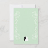 Cartons Réponse Peppermenthe Couleur Mariée Et Mariage De Concepti (Dos)