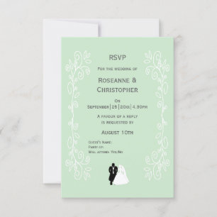 Cartons Réponse Peppermenthe Couleur Mariée Et Mariage De Concepti