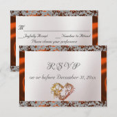 Cartons Réponse Perle élégante, ruban de cuivre et étincelle (Devant / Derrière)