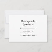 Cartons Réponse Perles rustiques Mariage campagnard en bois de gra (Dos)