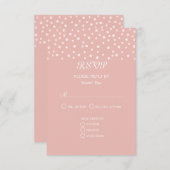 Cartons Réponse Perles sur Mariage or Rose (Devant / Derrière)