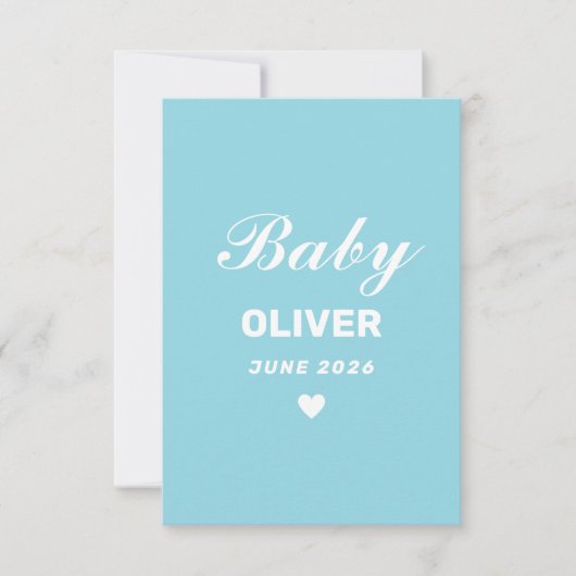 Cartons Réponse Personalized Baby Announcement Card (Devant)
