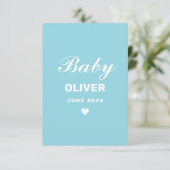 Cartons Réponse Personalized Baby Announcement Card (Debout devant)