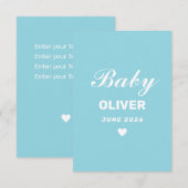 Cartons Réponse Personalized Baby Announcement Card (Devant / Derrière)