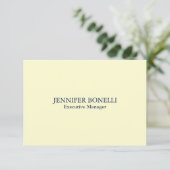 Cartons Réponse Personalized minimalist add your name cream color (Debout devant)