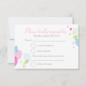 Cartons Réponse Pétales de fleurs de confetti moderne mariage form (Dos)