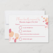 Cartons Réponse Pétales de fleurs modernes graphiques mariage form (Dos)