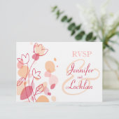 Cartons Réponse Pétales de fleurs modernes graphiques mariage form (Debout devant)
