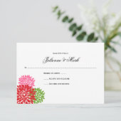 Cartons Réponse Pétales de fleurs rose foncé et rose clair vert li (Debout devant)