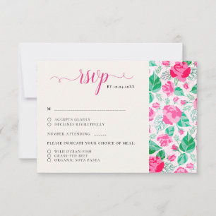 Cartons Réponse Pétales de rose vert rose Fleurs Jardin Mariage