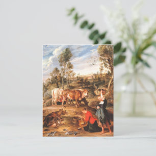 Cartons Réponse Peter Paul Rubens Milkmaips avec du bétail sur une