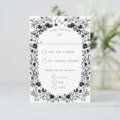 Cartons Réponse Petites fleurs peintes à la main Cadre floral (Debout devant)