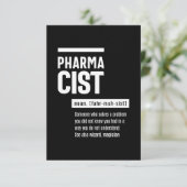 Cartons Réponse Pharmacien Définition Drôle Cadeau Classique (Debout devant)