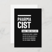 Cartons Réponse Pharmacien Définition Drôle Cadeau Classique (Devant / Derrière)