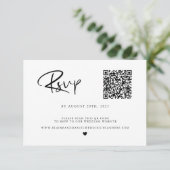 Cartons Réponse Photo de code QR noir et blanc (Debout devant)