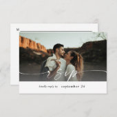 Cartons Réponse Photo et calligraphie 3 Mod Horizontal w Repas RSV (Devant / Derrière)