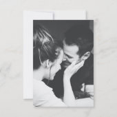 Cartons Réponse Photo Mariage de code QR noir moderne (Dos)