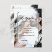 Cartons Réponse Photo personnalisée Simple élégant Script vertical (Devant / Derrière)