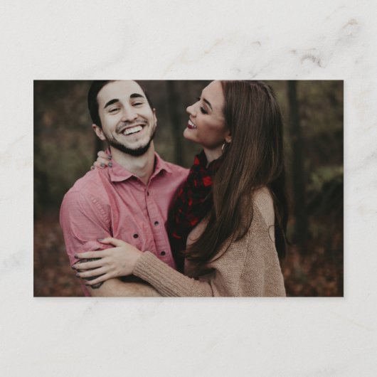 Cartons Réponse Photo simple en noir et blanc Mariage de code QR (Dos)