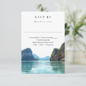 Cartons Réponse Phuket Thailand Elegant Watercolor Wedding (Debout devant)