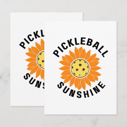 Cartons Réponse Pickleball soleil (Devant / Derrière)