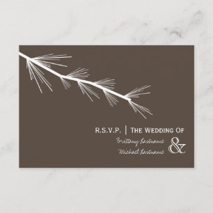 Cartons Réponse Pine Bough Mariage Brown R.S.V.P.