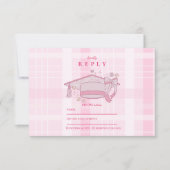 Cartons Réponse Pink Coquette Bow Graduation (Devant)