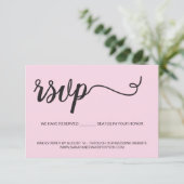 Cartons Réponse Pink Custom Photo Code QR site du Mariage (Debout devant)