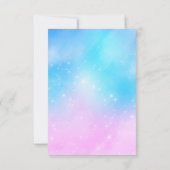 Cartons Réponse Pink et Blue Pastel Gradient Sky Mariage (Dos)