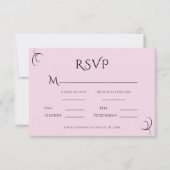 Cartons Réponse Pink Pastel Moderne Mariage (Devant)