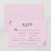Cartons Réponse Pink Pastel Moderne Mariage (Devant / Derrière)
