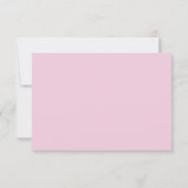 Cartons Réponse Pink Script minimal Réservé Mariage site Web (Dos)